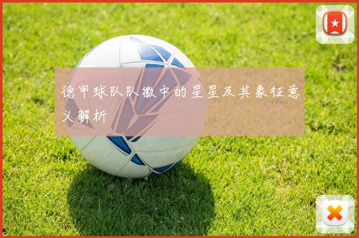 德甲球队队徽中的星星及其象征意义解析